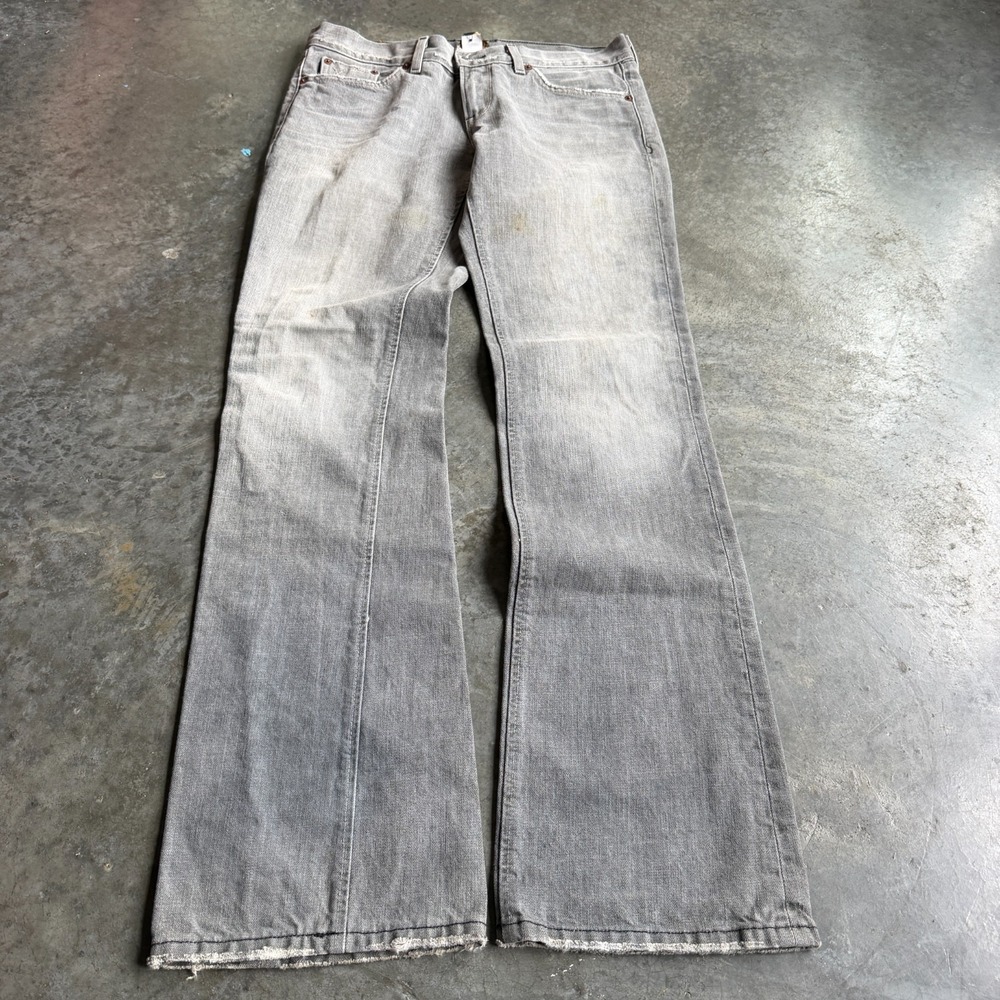 Vintage 90s Lucky Brand Gray Faded Wash Bootcut Flare Jeans Womens 32x34